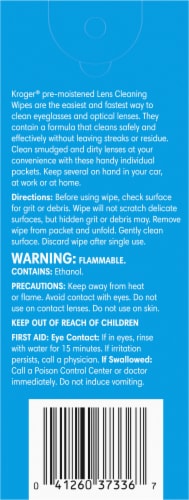 Kroger® Multipurpose Lens Wipes Perspective: back