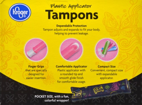 Kroger® Regular Unscented Compact Tampons Perspective: back
