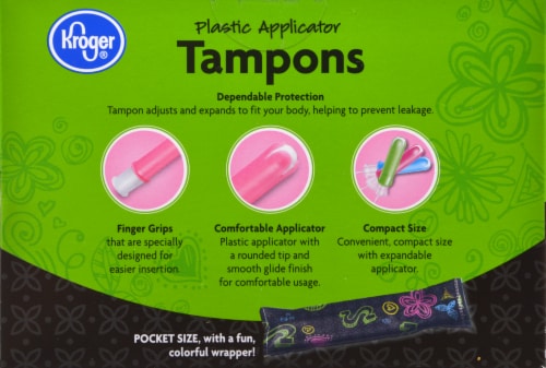 Kroger® Super Unscented Compact Tampons Perspective: back