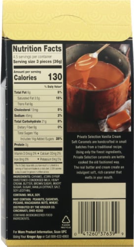 Private Selection® Vanilla Creme Soft Caramels Perspective: back