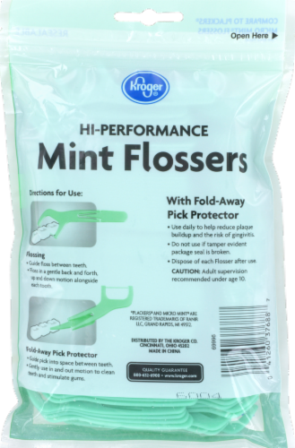 Kroger® Hi-Performance Mint Flossers Perspective: back