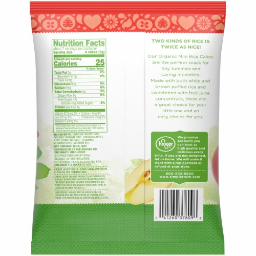 Simple Truth Organic™ Apple Mini Rice Cake Snack Perspective: back