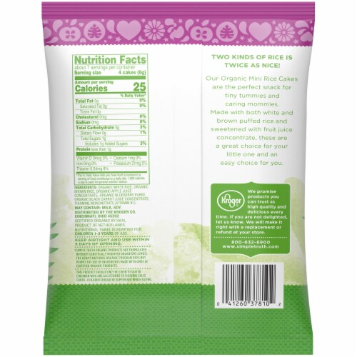 Simple Truth Organic™ Blueberry Mini Rice Cake Snacks Perspective: back