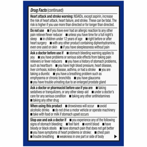 Kroger® Naproxen Sodium PM Pain Reliever Plus Sleep Aid Caplets Perspective: back