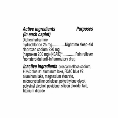 Kroger® Naproxen Sodium PM Pain Reliever Plus Sleep Aid Perspective: back