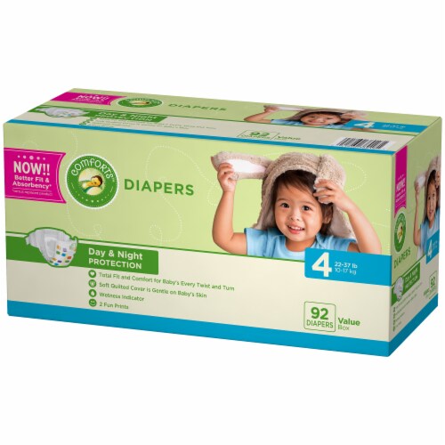Comforts™ Day or Night Diapers Size 4 (22-37 lbs) Perspective: back