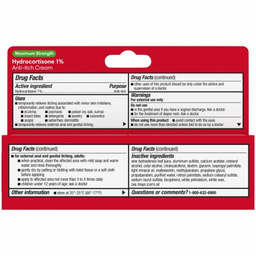 Kroger® Maximum Strength Hydrocortisone Anti-Itch Cream Perspective: back