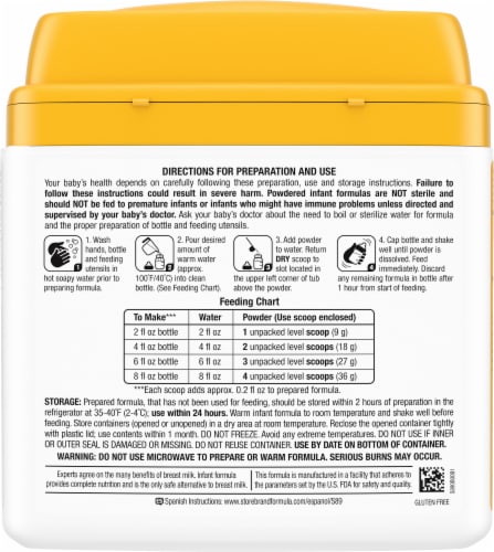 Comforts™ Infant Milk-Based Infant Formula Powder With Iron Perspective: back