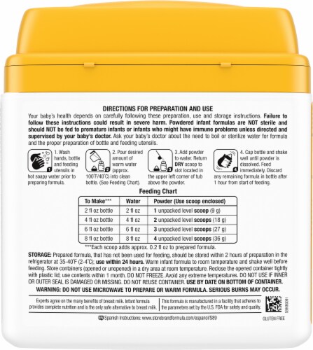 Comforts™ Infant Milk-Based Infant Formula Powder With Iron Perspective: back