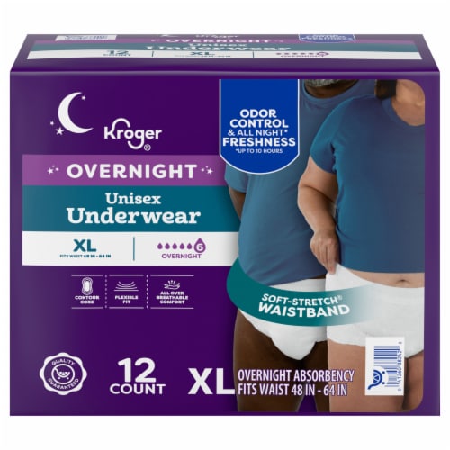 Kroger® Unisex Underwear Overnight Absorbency Extra Large Perspective: back