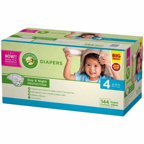 Comforts™ Day or Night Diapers Size 4 (22-37 lbs) BIG DEAL! Perspective: back