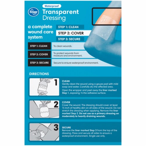 Kroger® Waterproof Transparent Dressing 8 Count Perspective: back
