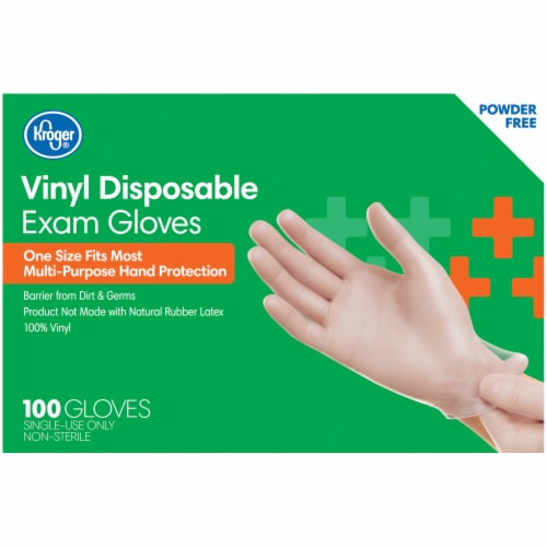 Kroger® Powder-Free Vinyl Disposable Exam Gloves Perspective: back