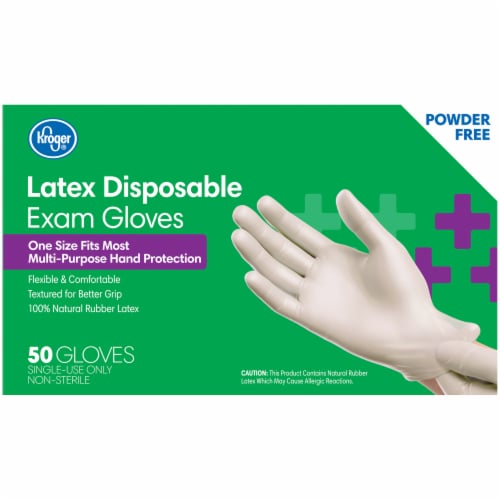 Kroger® Powder-Free Latex Disposable Exam Gloves Perspective: back
