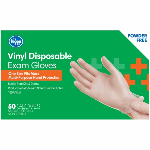 Kroger® Powder-Free Vinyl Disposable Exam Gloves Perspective: back