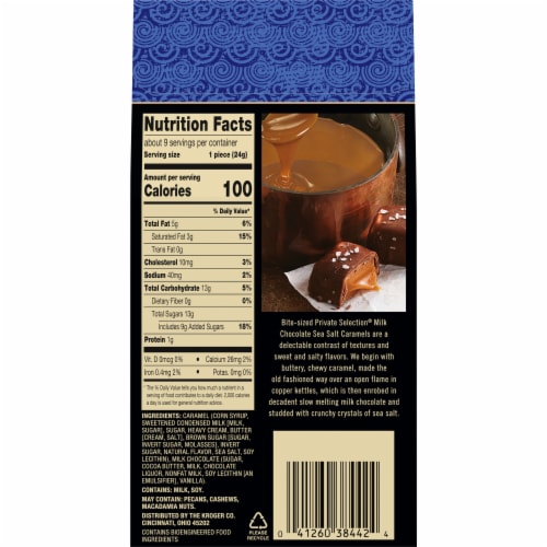 Private Selection® Milk Chocolate Sea Salt Caramels Perspective: back