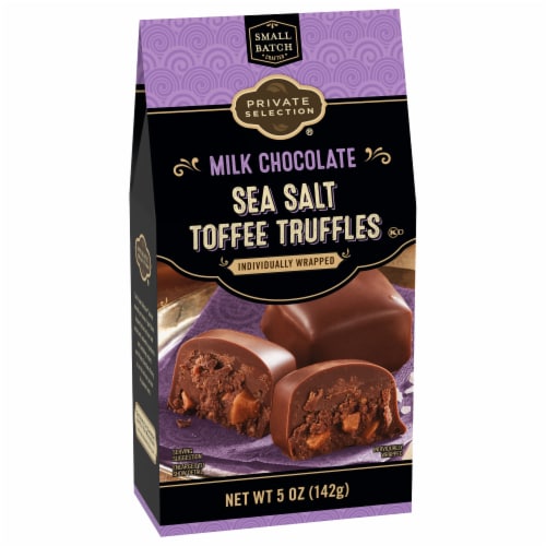 Private Selection® Milk Chocolate Sea Salt Toffee Truffles Perspective: back