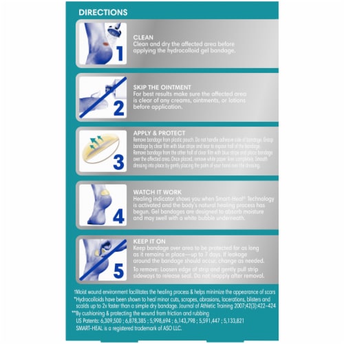 Kroger® Smart-Heal Waterproof Blister Bandages With Hydrocolloid Gel Perspective: back