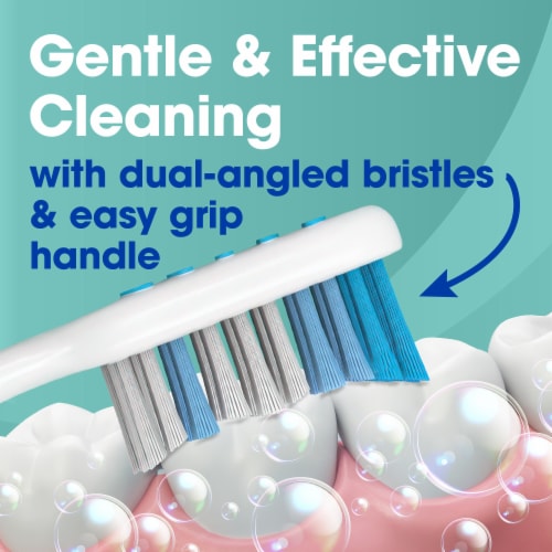 Kroger® Gem Grip® Soft Dual-Angled Toothbrushes Value Pack Perspective: back
