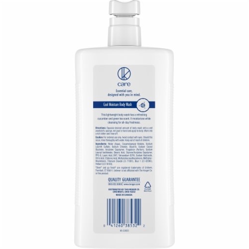 Kroger® Nourish Cucumber & Green Tea Scent Body Wash Perspective: back