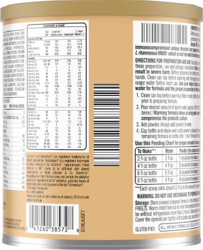 Comforts™ Hypoallergenic Infant Formula Powder with Iron Perspective: back