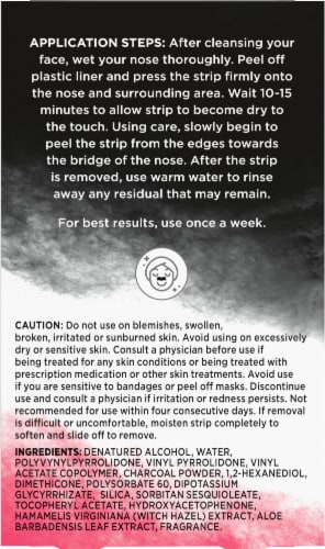 Kroger® Cleanse Charcoal Pore Cleansing Nose Strips Perspective: back