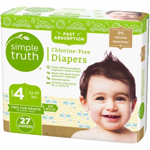 Simple Truth® Chlorine Free Diapers Size 4 (22-37 lbs) Perspective: back