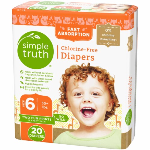 Simple Truth® Chlorine Free Diapers Size 6 (35+ lbs) Perspective: back