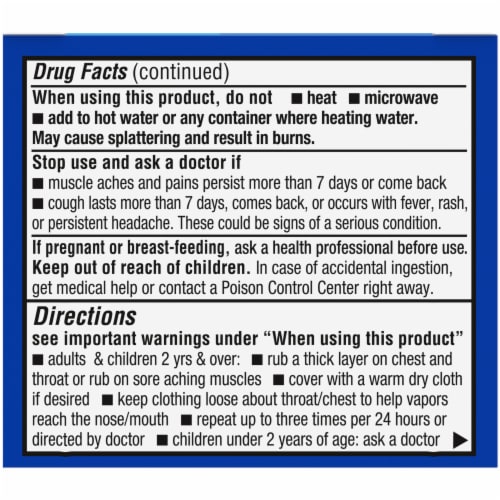 Kroger® Medicated Chest Rub Perspective: back