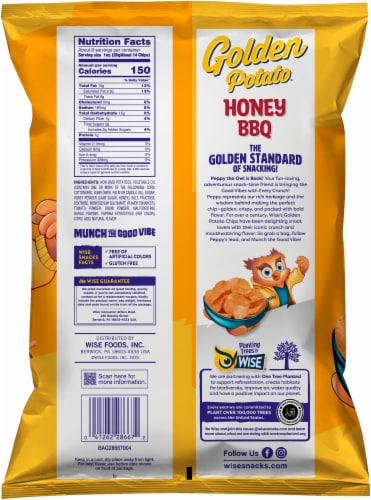 Wise® Honey BBQ Potato Chips Perspective: back