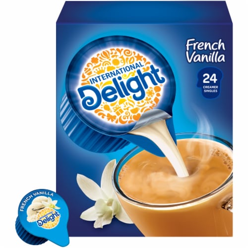 International Delight French Vanilla Coffee Creamer Singles - 24 Count Perspective: back