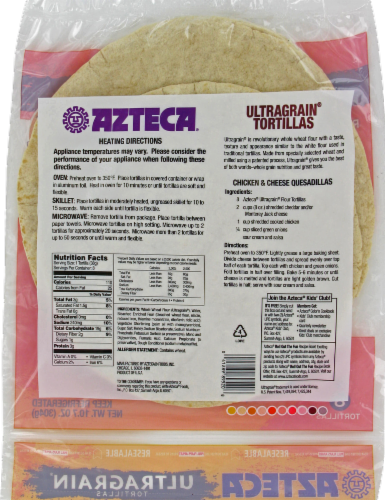 Azteca Ultragrain Flour Tortilla Perspective: back