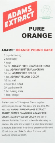 Adams Extract® Pure Orange Extract Perspective: back