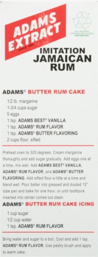 Adams Extract® Imitation Jamaican Rum Flavor Perspective: back