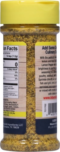 Adams® Lemon Pepper Seasoning Perspective: back