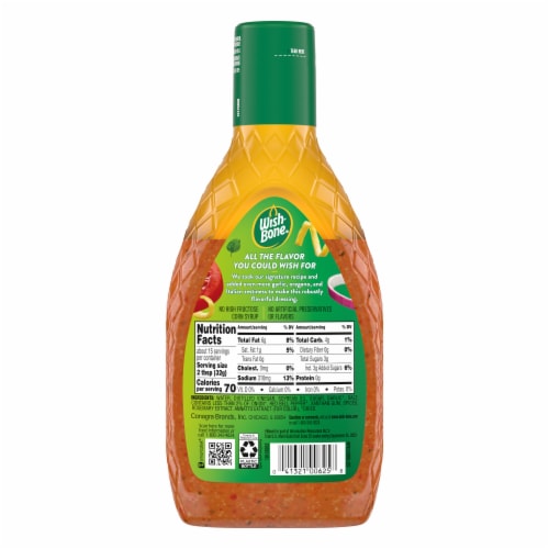 Wish-Bone Zesty Robusto Italian Salad Dressing Perspective: back