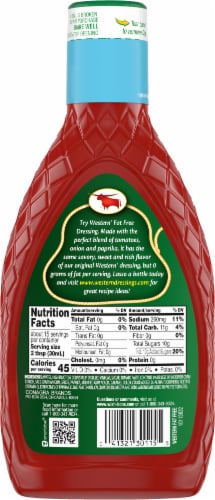 Western Fat Free Sweet & Smooth Dressing Perspective: back