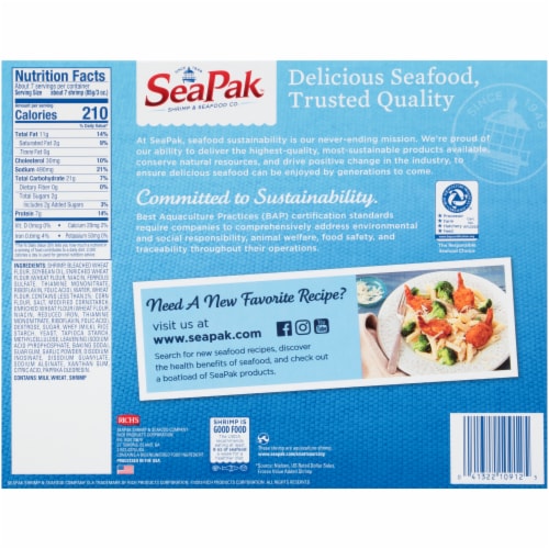 SeaPak™ Oven Crispy Butterfly Shrimp Perspective: back