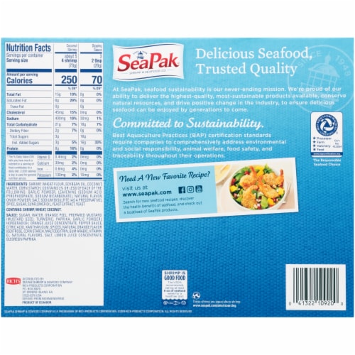 SeaPak Jumbo Coconut Shrimp Perspective: back