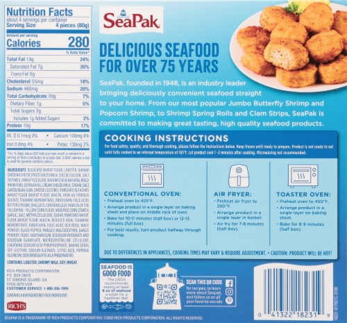 SeaPak Lobster & Shrimp Bites Perspective: back