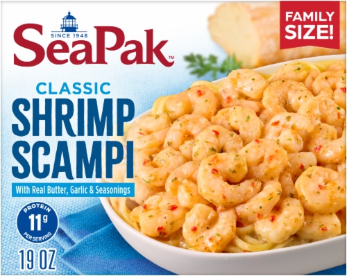 SeaPak Garlic, Seasonings and Real Butter Shrimp Scampi Perspective: back