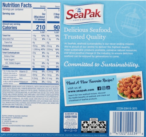 SeaPak® Dynamite Shrimp Perspective: back