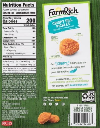 Farm Rich® Crispy Dill Pickles Perspective: back