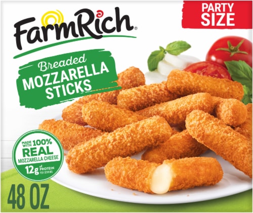 Farm Rich Breaded Mozzarella Cheese Sticks Perspective: back