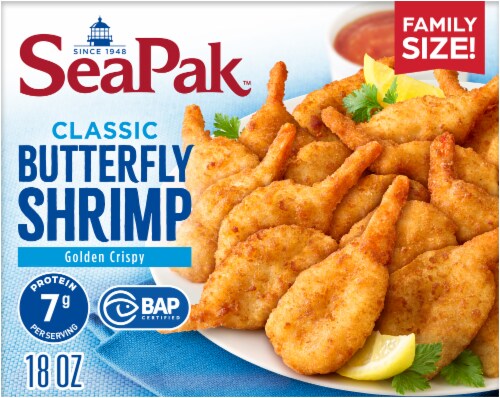 SeaPak Crispy Breaded Butterfly Shrimp Perspective: back