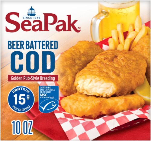 SeaPak Beer Battered Frozen Cod Perspective: back