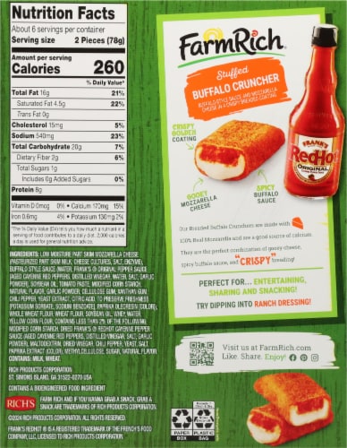 Farm Rich® Stuffed Buffalo Crunchers Perspective: back