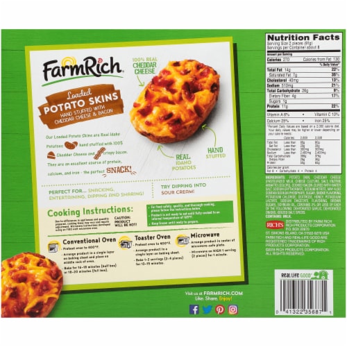 Farm Rich® Loaded Potato Skins Party Size Perspective: back
