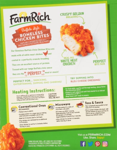 Farm Rich Buffalo Style Boneless Chicken Bites Perspective: back