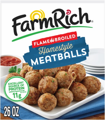 Farm Rich® Flmae Broiled Homestyle Beef & Pork Frozen Meatballs Perspective: back
